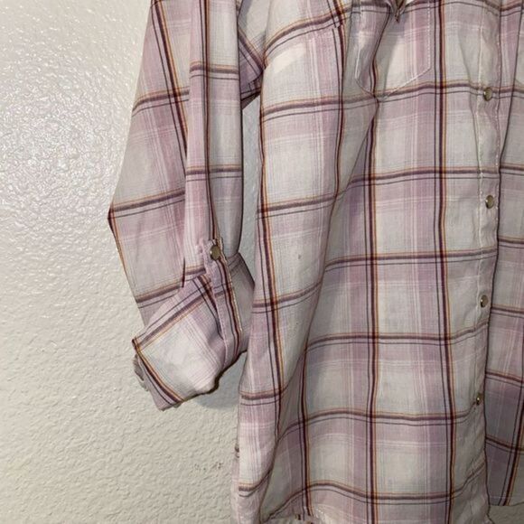 WRANGLER Plaid Pearl Snap Collared button Down Shirt - Picture 10 of 10
